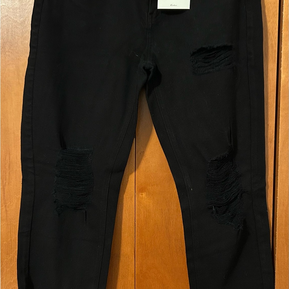 KanCan Black Ripped Denim